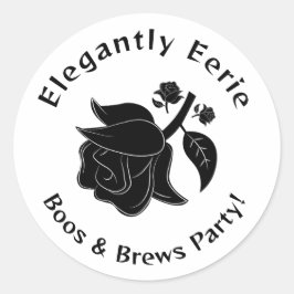 Classy Witch Elegant Eerie Halloween Sticker Runt Klistermärke