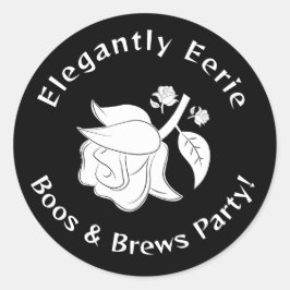 Classy Witch Elegant Eerie Halloween Sticker Runt Klistermärke