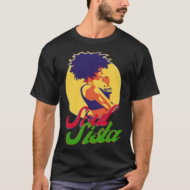 Classy Womens African Head Wrap Black Pride  Soul  T Shirt (Framsida)