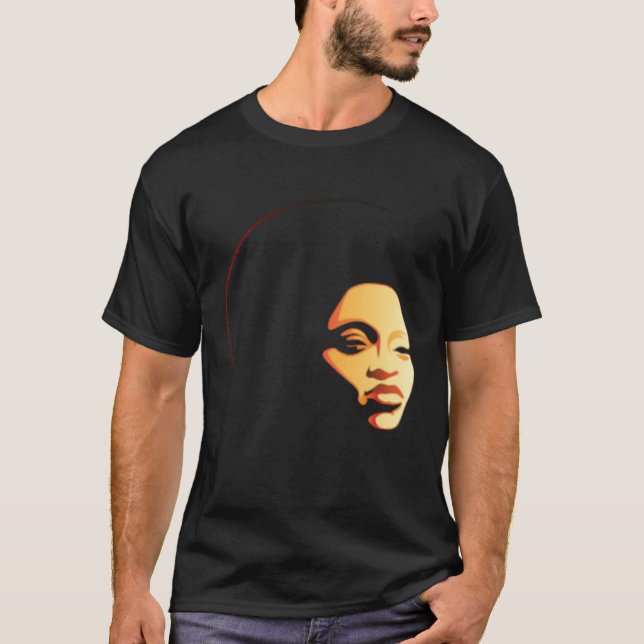 Classy Womens African Head Wrap Black Pride  Soul  T Shirt (Framsida)