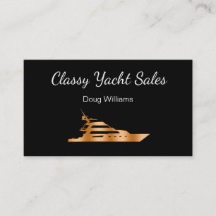 Classy Yacht Broker Sales Business Cardsa Visitkort