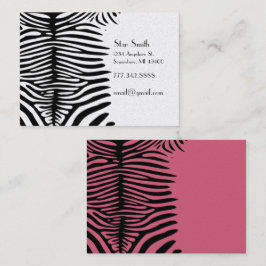 Classy Zebra Skin på valfri honeysuckle med Färg-k Visitkort
