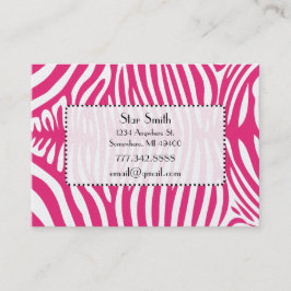 Classy Zebra Skin på valfri honeysuckle med Färg-k Visitkort