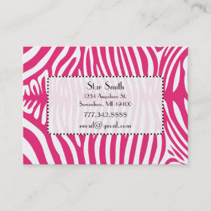 Classy Zebra Skin på valfri honeysuckle med Färg-k Visitkort
