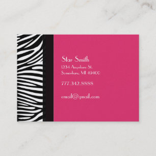 Classy Zebra Skin på valfritt Färg-kort Visitkort