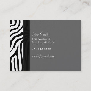 Classy Zebra Skin på valfritt Färg-kort Visitkort