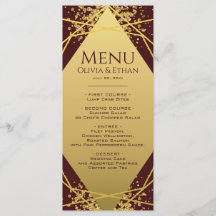 Clasy Guld Geometric på Burgundy