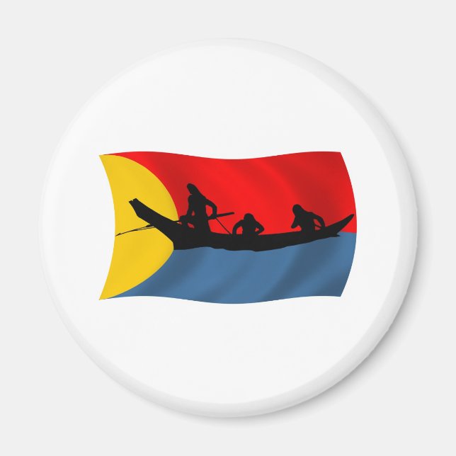 Clatsop Tribe Flagga Magnet (Framsidan)