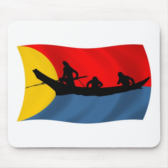 Clatsop Tribe Flagga Mousepad Musmatta (Framsidan)