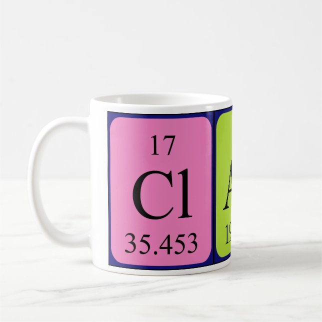 Claud Periodiska bord namn mugg (Vänster)