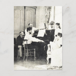 Claude Debussy ao piano no ver?o de 1893 Vykort