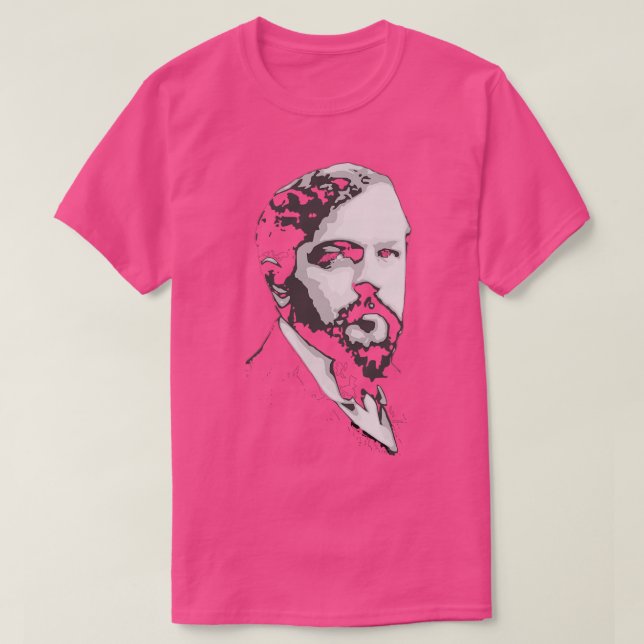 Claude Debussy Black and White T Shirt (Design framsida)