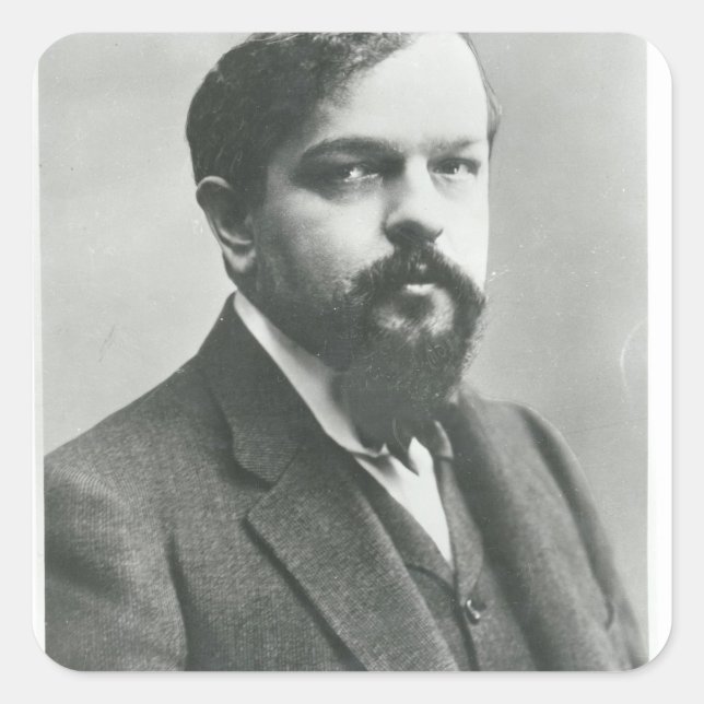 Claude Debussy Fyrkantigt Klistermärke (Framsida)