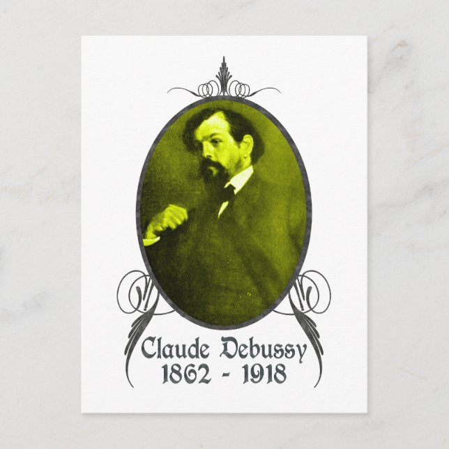 Claude Debussy Vykort (Framsida)