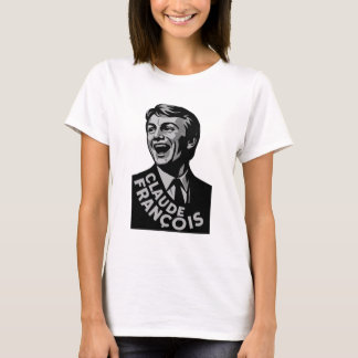 Claude François – Portrait vintage noir et blanc  T Shirt