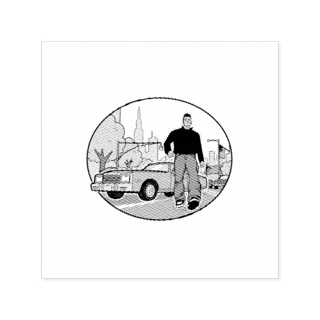 Claude - GTA 3 Självfärgande Stämpel (Design)