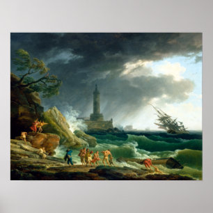 Claude-Joseph Vernet A Storm på Medelhavet Poster