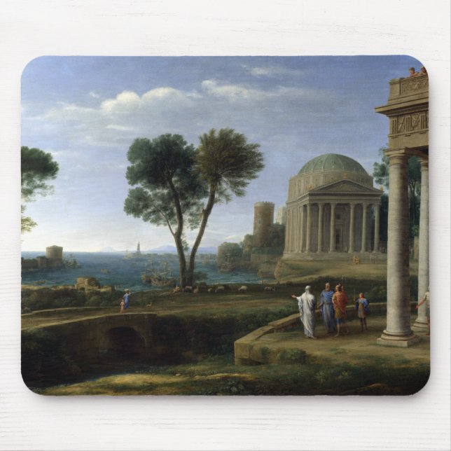 Claude Lorrain Landskap med Aeneas på Delos Musmatta (Framsidan)