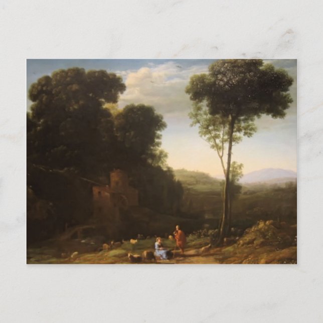 Claude Lorrain - Pastoral Ligcape med Mill Vykort (Framsida)