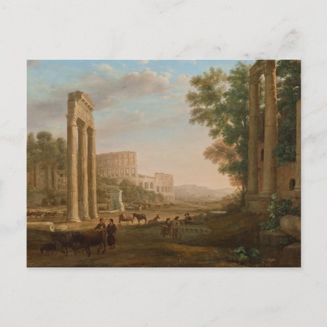 Claude Lorrain - Ruiner av det romerska forumet Vykort (Framsida)