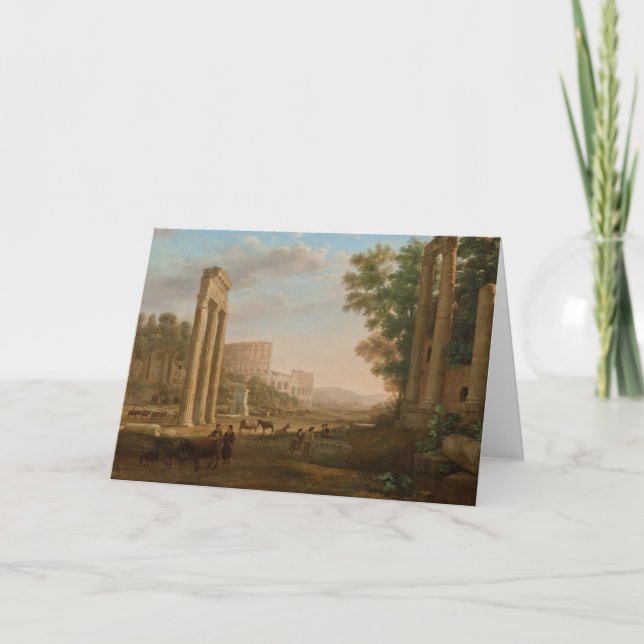 Claude Lorrain - Ruins från det romerska forumet Kort (Framsida)