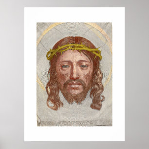 Claude Mellans Kristus ansikte 1649 gravyr Poster