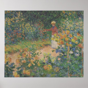 Claude Monet 1895 Vintage i Garden Poster