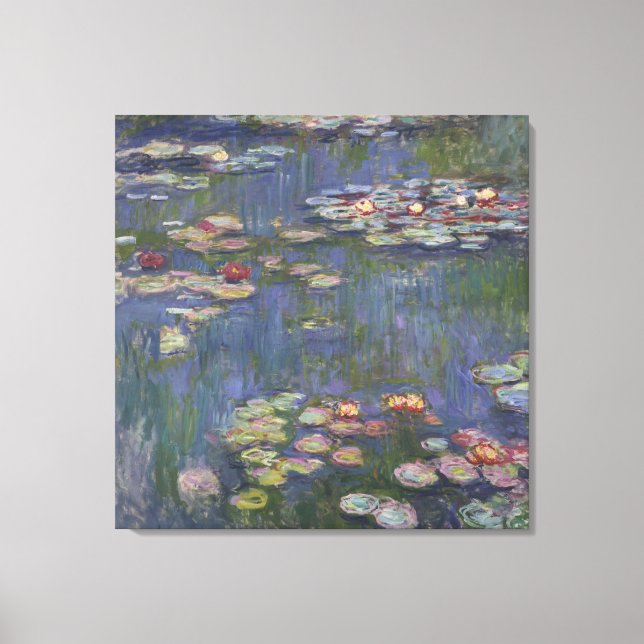 Claude Monet 1916 Vintage Vatten Lilies Canvastryck (Framsida)