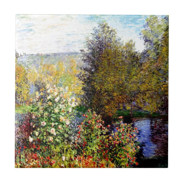 Claude Monet A Corner of the Garden at Montgeron Kakelplatta (Framsidan)