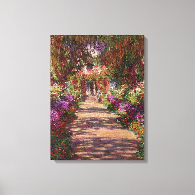 Claude Monet | A Pathway in Monet's Garden Canvastryck (Framsida)