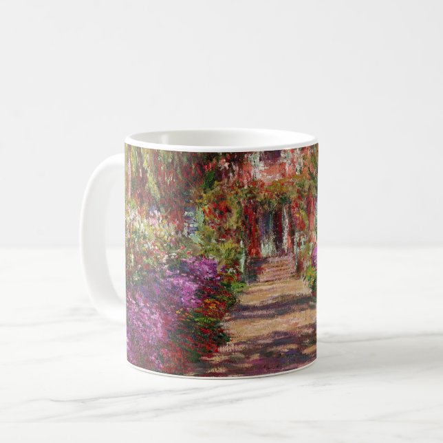 Claude Monet | A Pathway in Monet's Garden Kaffemugg (Framsida vänster)
