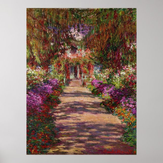 Claude Monet | A Pathway in Monet's Garden Poster (Framsidan)
