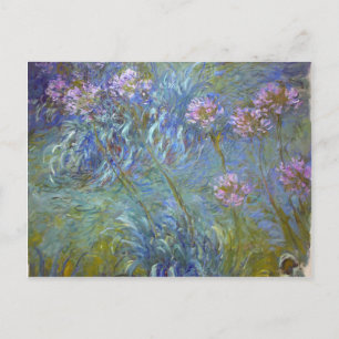 Claude Monet - Agapanthus Classic Flowers Painting Vykort
