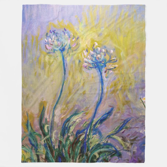 Claude Monet - Agapanthus Fleecefilt (Framsidan)