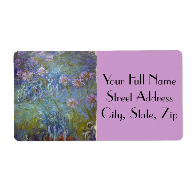 Claude Monet Agapanthus Fraktsedel (Framsidan)