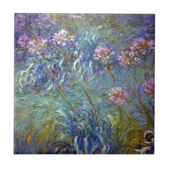Claude Monet Agapanthus Kakelplatta (Framsidan)