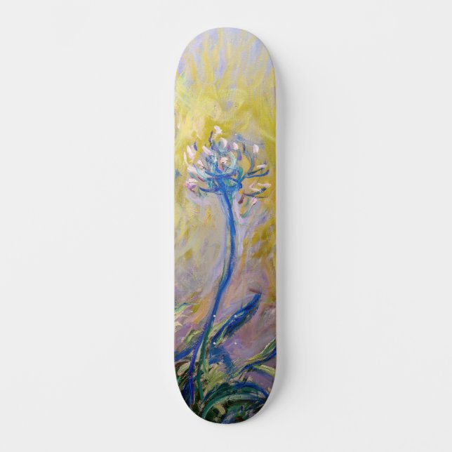 Claude Monet - Agapanthus Mini Skateboard Bräda 18,5 Cm (Framsida)
