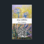 Claude Monet - Agapanthus - QR-kod Visitkort<br><div class="desc">Agapanthus,  Close-up (Les Agapanthes) - Claude Monet,  1914-1917</div>