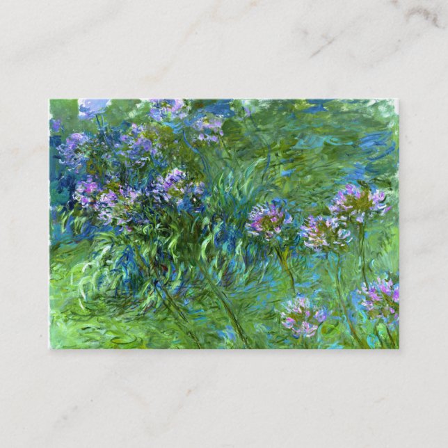 Claude Monet: Agapanthus Visitkort (Framsida)