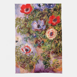 Claude Monet: Anemoner Kökshandduk