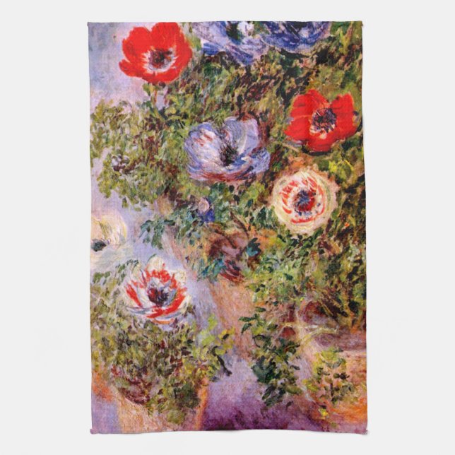 Claude Monet: Anemoner Kökshandduk (Vertikal)