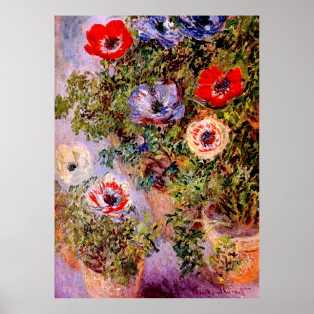Claude Monet: Anemones Poster (Framsidan)