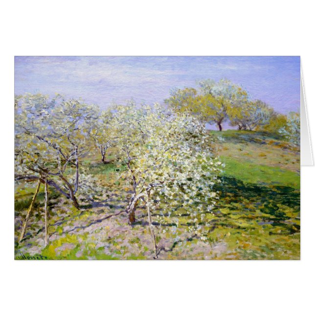 Claude Monet Apple träd Hälsningskort (Framsidan Horizontal)