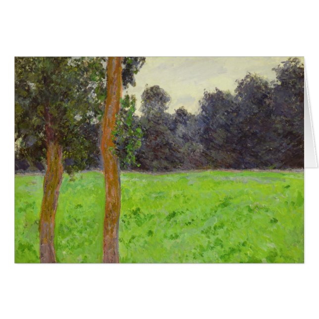 Claude Monet | Arbres dans la Prairie Hälsningskort (Framsidan Horizontal)