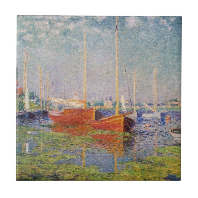 Claude Monet - Argenteuil Kakelplatta (Framsidan)