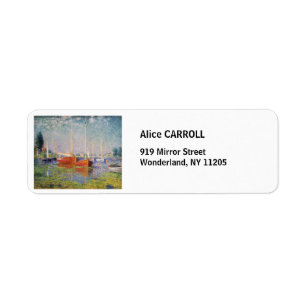 Claude Monet - Argenteuil Returadress Etikett