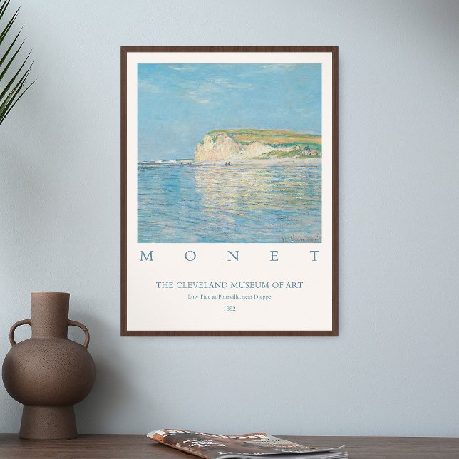 Claude Monet Art Print Low Tide på Pourville Near Poster (Skapare uppladdad)