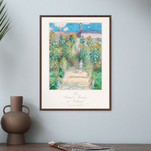 Claude Monet Art Skriv ut konstnärens Garden på Vé Poster