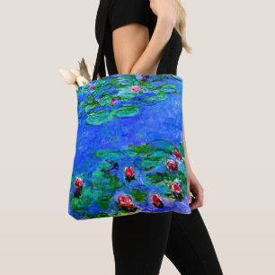 Claude Monet art: Vatten Lilies (röd) Tygkasse