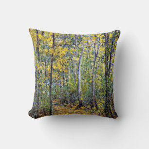 Claude Monet art: Wood Lane, målning av Monet Kudde